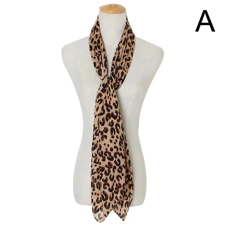 Vintage Leopard Print Scarf Fashion Soft Chiffon Shawl Scarf Women Winter Animal Print Scarf Leopard Scarf Scarves For Women