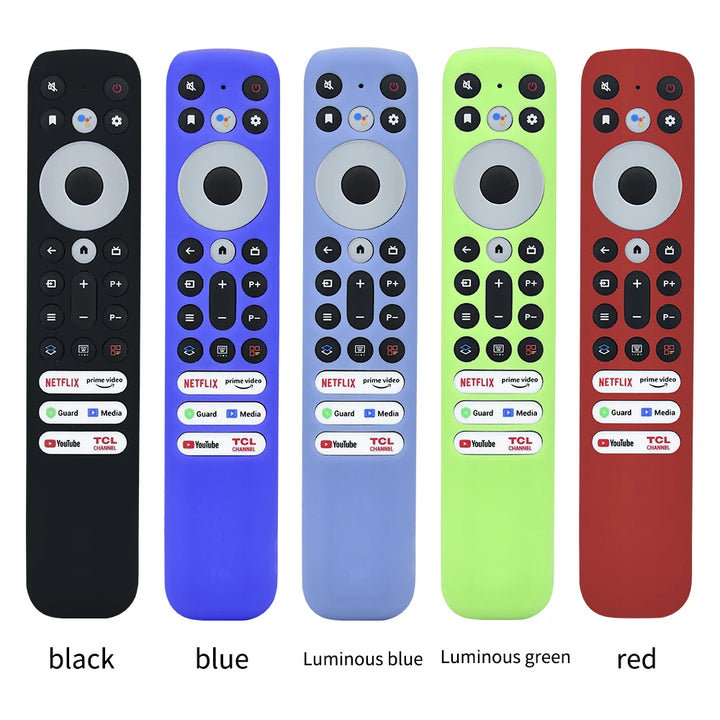 Silicone Covers For TCL RC902V FMR1 FMR2 FMR4 FMR5 TV Remote Anti-Slip Shockproof Protective Silicone Case with Lanyard