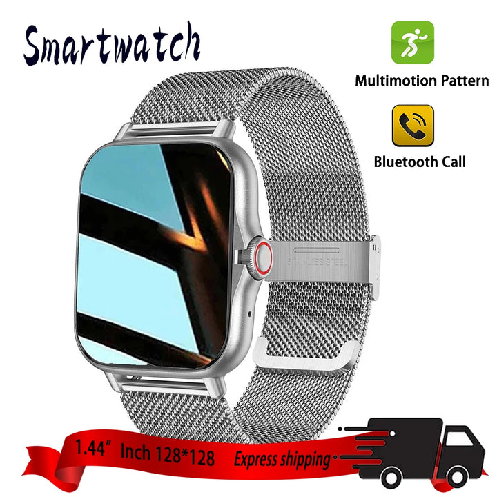 GTS4 Smart Watch Men Women 1.44"  HD 128*128 Sports Fitness Health Monitoring Bluetooth Call Digital Fashion Watches Android Ios