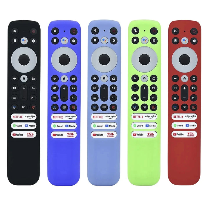 Silicone Covers For TCL RC902V FMR1 FMR2 FMR4 FMR5 TV Remote Anti-Slip Shockproof Protective Silicone Case with Lanyard