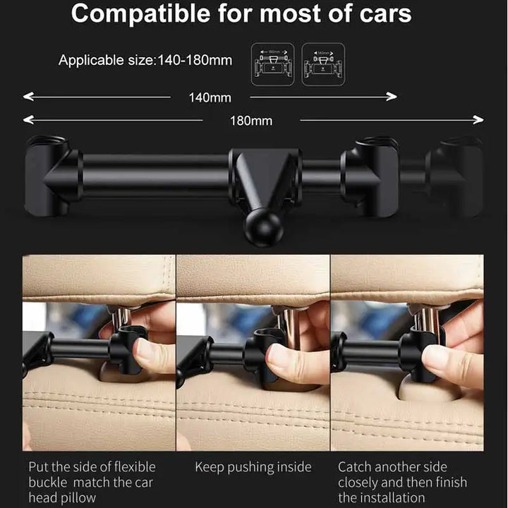 Baseus Car Back Seat  Phone Holder Headrest Holder for 4.7-12.9 inch Pad Backseat Mount for Pad Tablet PC Auto Headrest Holder